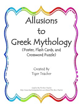 Preview of Allusions to Greek Mythology, Common Core Aligned!