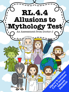 Preview of Allusions to Mythology Quiz Study Guide Common Core 4th 7th RL4.4 L7.5a