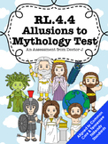 Allusions to Mythology Quiz Study Guide Common Core 4th 7t
