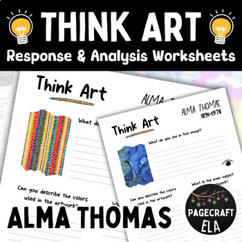 Preview of Alma Thomas Art Analysis and Response Leveled Worksheets