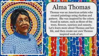 Preview of Alma Thomas Elementary Art Project