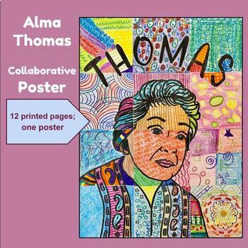 Preview of Alma Thomas Group Poster; 18" x 24" Poster from 12 printed squares