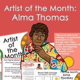 Alma Thomas Inspired Artist of the Month Bulletin Board an