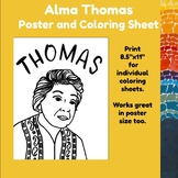 Alma Thomas Coloring Page; Alma Thomas Poster ; Artist Col