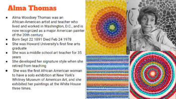 Alma Thomas Scratchboard Art Lesson for Black History Month all grade levels