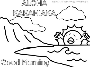 Preview of Aloha Kakahiaka Coloring Page