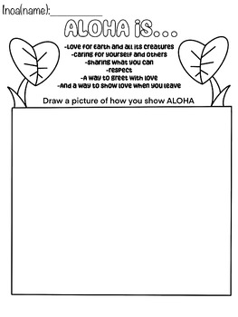 Preview of Aloha is... Worksheet