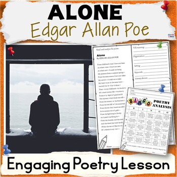 Preview of Alone by Edgar Allan Poe Poem Lesson - Middle School Poetry Analysis