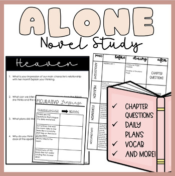 Preview of Alone by Megan E. Freeman | Novel Study | Printable | Independent Work Packet