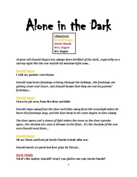 Preview of Alone in the Dark: Spooky Reader's Theatre Story