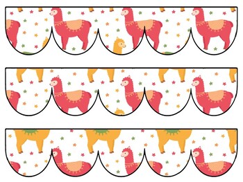 Preview of Alpaca, Llama Bulletin Board Decor Kit, Alpaca, Llama Letters