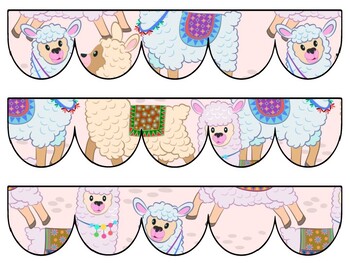 Preview of Alpaca, Llama Bulletin Board Decor Kit, Alpaca, Llama Letters