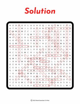 Alpaca Word Search Puzzle Animal Research All About Alpacas TPT