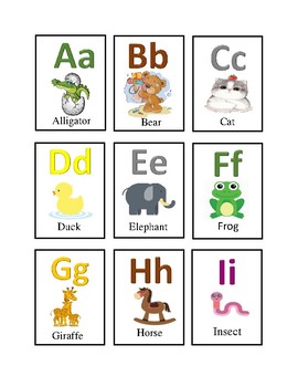 Alpha. Animals Flash Card by A1173 | TPT