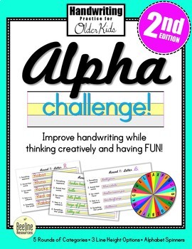 Preview of Alpha Challenge! #2 / FUN Handwriting Practice for Older Kids *5 Rounds, 3 Sets*