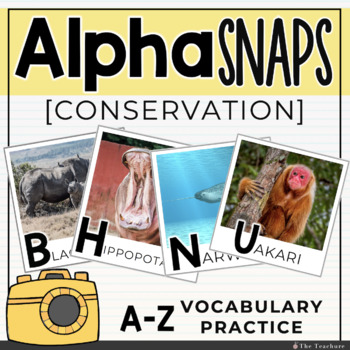 Preview of Alpha Snaps: A-Z Conservation Vocabulary
