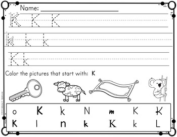 Alphabet Tracing Worksheets by Catherine S | Teachers Pay Teachers