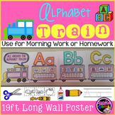 Alphabet Train Wall Poster - 19 feet long!