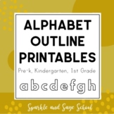 Alphabet 26 Lower Case Letter Outline Printable Worksheets