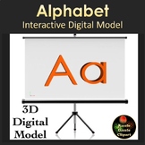 Alphabet 3D Digital Models for Smartboards or Whiteboards