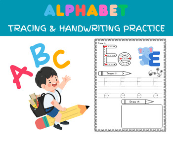 Preview of Alphabet A-Z Beginning Letter Sound, Tracing and Handwriting Practice Worksheets