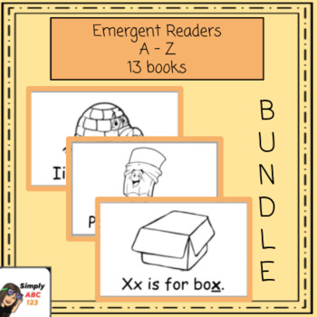 Preview of Alphabet A - Z Lively Letters Emergent Reader Bundle - 13 books