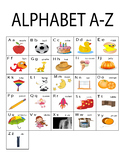 Alphabet Cards A-Z Kids Toddlers Preschool Early Learning Sen Resource G7G6 