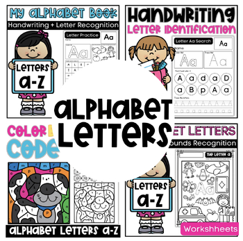 Alphabet Letters A-Z Activities + Worksheets by Serendipity Math Shop