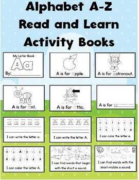 Preview of Alphabet A-Z Phonics Books: Identification, Sounds, and Writing: Kindergarten
