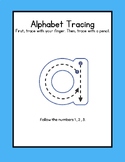 Alphabet A-Z Lowercase Letter Tracing: Trace with Finger t