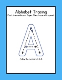 Alphabet A-Z Uppercase Letter Tracing Trace Finger & Penci