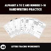 Alphabet A-Z and Numbers 1-10 Handwriting Practice | Lette