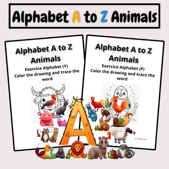 Preview of Alphabet A to Z Animals