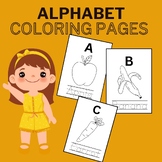 Alphabet A to Z Coloring Worksheet Set- Letter Recognition