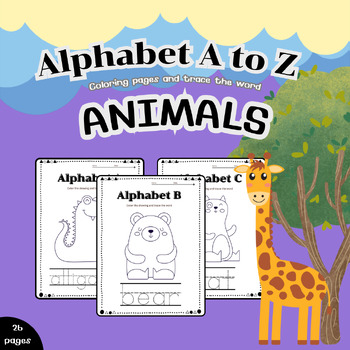 Preview of Alphabet A to Z animals