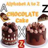 Alphabet A to Z chocolate cake