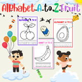 Alphabet A to Z fruit, learn and tracing letters for kids,