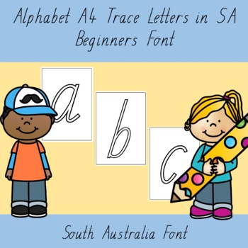 Preview of Alphabet A4 Play Dough Trace Letters in SA Beginners Font South Australia