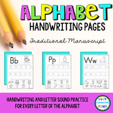 Alphabet ABC Handwriting Practice Pages