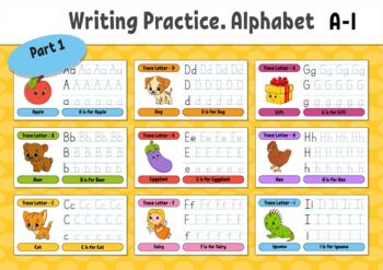 Preview of Alphabet ABC Handwriting Practice Pages Back to School