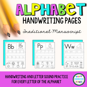 Preview of Alphabet ABC Handwriting Practice Pages | SOR Aligned