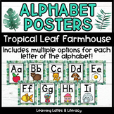 Alphabet ABC Posters Farmhouse Botanical Leaves | Kinderga