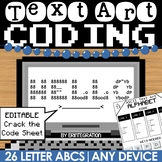 Alphabet / ABC / Secret Message Coding with ASCII Text Art