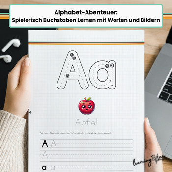 Preview of Alphabet-Abenteuer: Spielerisch Buchstaben Lernen mit Worten und Bildern - A4