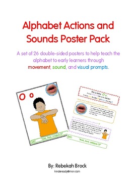 Preview of Alphabet Actions and Sounds Poster Pack:  26 Posters to teach the ABC's