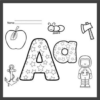 Alphabet Coloring Pages by Teaching Superkids | Teachers Pay Teachers