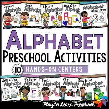 Preview of Alphabet Activities Hands-On Literacy Centers for Preschool and Pre-K