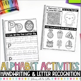 Alphabet Activities Book Handwriting Letter Recognition & 