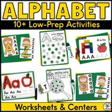 Alphabet Activities Bundle: Centers & Worksheets for Kinde