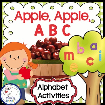 Preview of Apple Fall ABC Order Alphabet Practice Apple Letter Match Kindergarten Grade One